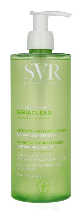 Svr Laboratories SVR Sebiaclear Anti-Imperfections Foaming Gel 400 ml ryhmässä KAUNEUS JA TERVEYS / Ihonhoito / Kasvot / Puhdistus @ TP E-commerce Nordic AB (D45037)