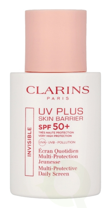 Clarins Invisible UV Plus Skin Barrier SPF50 30 ml UVA UVB Pollution ryhmässä KAUNEUS JA TERVEYS / Ihonhoito / Rusketus / Aurinkosuoja @ TP E-commerce Nordic AB (D45084)