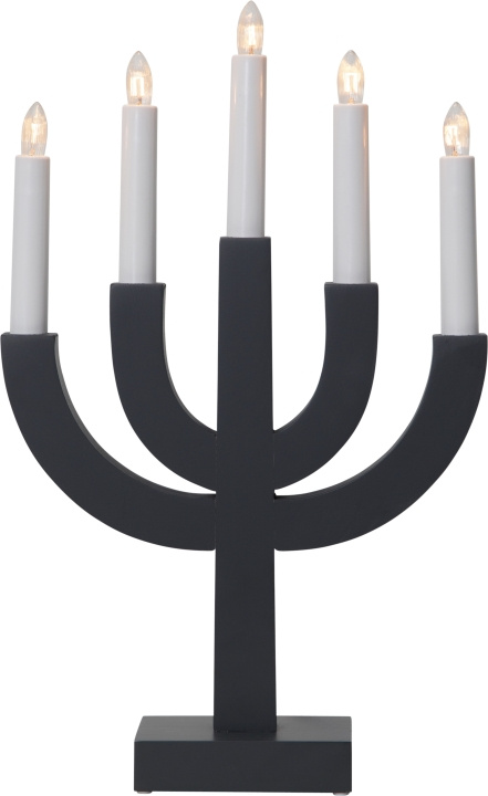 Star Trading Elljustakar 219-63 Selma Grå 5Ljus Star Trading ryhmässä KODINELEKTRONIIKKA / Valaistus / Jouluvalaistus @ TP E-commerce Nordic AB (D45313)