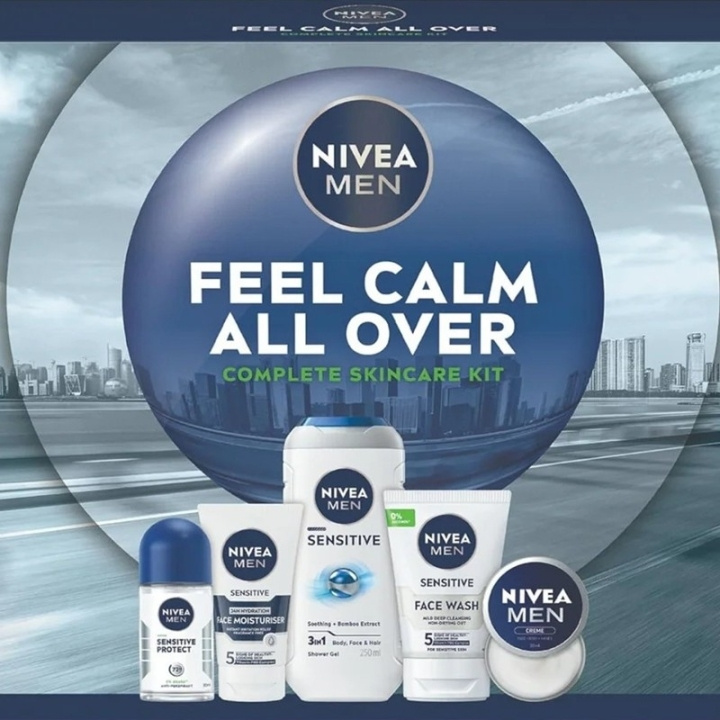 Nivea Giftset Nivea Men Feel Calm All Over 5pcs ryhmässä KAUNEUS JA TERVEYS / Lahjapakkaukset / Miesten lahjapakkaukset @ TP E-commerce Nordic AB (D45429)