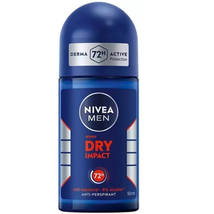 Nivea Men Dry Impact Roll On 50ml ryhmässä KAUNEUS JA TERVEYS / Tuoksut & Parfyymit / Deodorantit / Miesten deodorantit @ TP E-commerce Nordic AB (D45435)