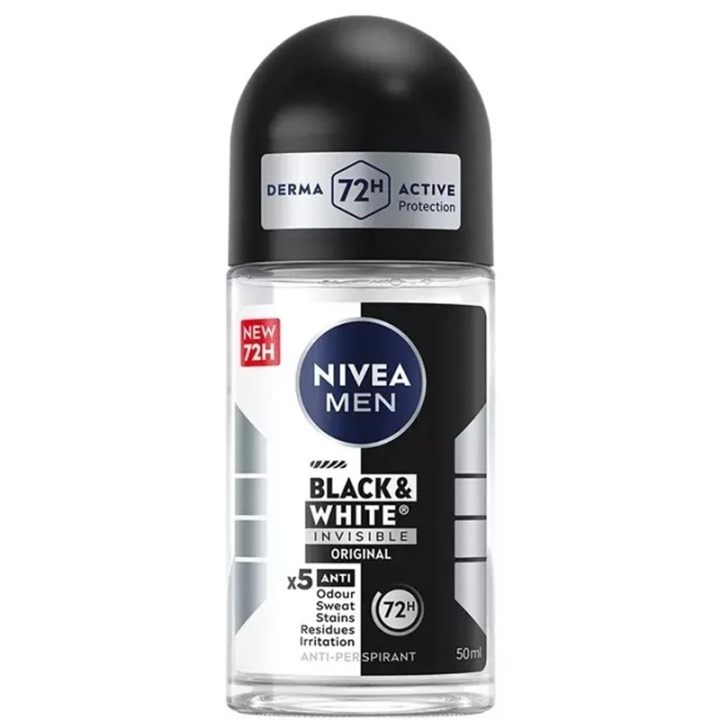 Nivea Men Invisible Black & White Power Roll On 50ml ryhmässä KAUNEUS JA TERVEYS / Tuoksut & Parfyymit / Deodorantit / Miesten deodorantit @ TP E-commerce Nordic AB (D45436)