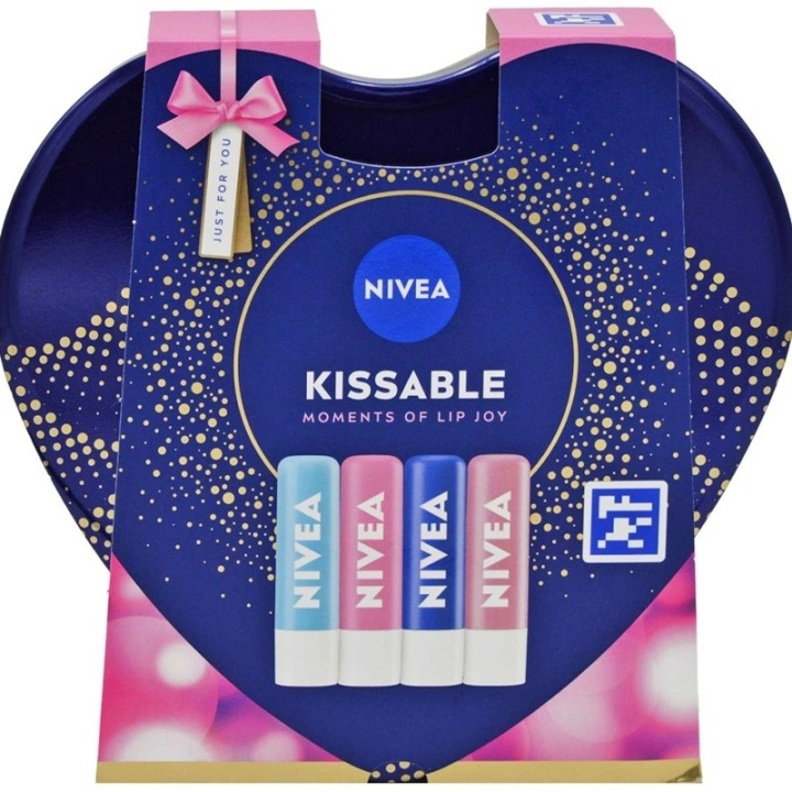 Nivea Giftset Nivea Kissable Moments Of Lip Joy 4pc ryhmässä KAUNEUS JA TERVEYS / Meikit / Huulet / Huulivoide @ TP E-commerce Nordic AB (D45437)