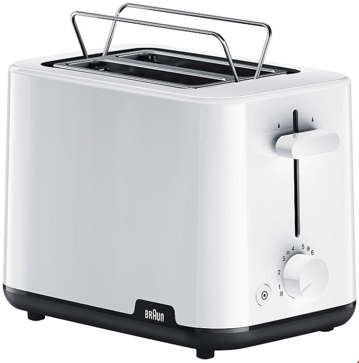 Braun Brödrost HT1010WH Braun ryhmässä KOTI, TALOUS JA PUUTARHA / Kodinkoneet / Leivänpaahtimet & Leipägrillit / Leivänpaahtimet @ TP E-commerce Nordic AB (D45469)