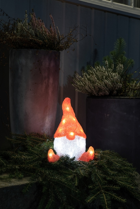 Konstsmide B/O Tomte akryl 26cm 6228-103 Konstsmide ryhmässä KODINELEKTRONIIKKA / Valaistus / Jouluvalaistus @ TP E-commerce Nordic AB (D45604)
