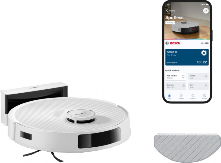 Bosch Robotdammsugare Spotless Advanced BCRC2W Bosch ryhmässä KOTI, TALOUS JA PUUTARHA / Siivoustuotteet / Imurit & Tarvikkeet / Robottipölynimurit @ TP E-commerce Nordic AB (D45645)