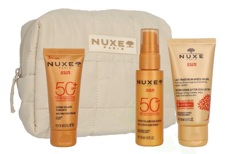 Nuxe My Summer Essentials Travel Kit 130 ml Facial Sunscreen 30ml/Sun Spray 50ml/After-Sun Milk 50ml ryhmässä KAUNEUS JA TERVEYS / Ihonhoito / Rusketus / Aurinkosuoja @ TP E-commerce Nordic AB (D45809)