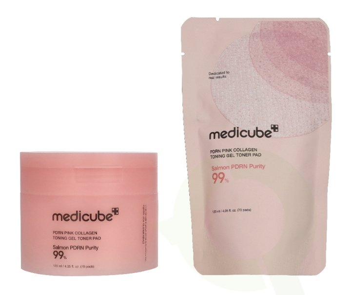Medicube PDRN Pink Collagen Toning Gel Toner Pad 120 ml ryhmässä KAUNEUS JA TERVEYS / Ihonhoito / Kasvot @ TP E-commerce Nordic AB (D45821)