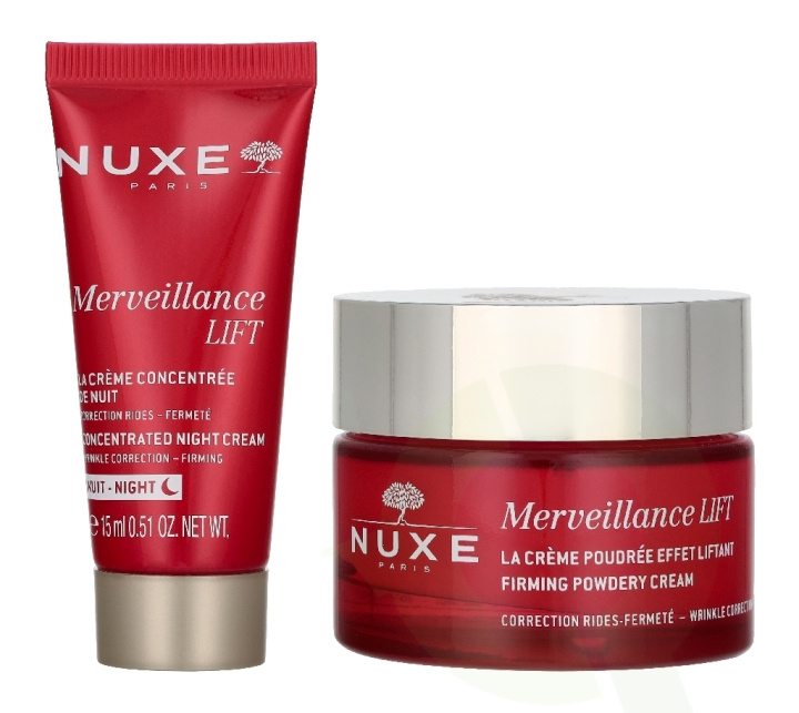 Nuxe Merveillance Lift Set 65 ml Firming Powder Cream 50ml/Concentrated Night Cream 15ml ryhmässä KAUNEUS JA TERVEYS / Ihonhoito / Kasvot @ TP E-commerce Nordic AB (D45832)
