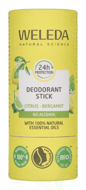 Weleda Citrus-Bergamot 24H Deodorant Stick 50 g ryhmässä KAUNEUS JA TERVEYS / Tuoksut & Parfyymit / Deodorantit @ TP E-commerce Nordic AB (D45838)