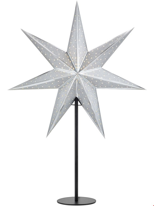 Markslöjd Bordsstjärna GLITTER 45 cm svart/silver Markslöjd ryhmässä KODINELEKTRONIIKKA / Valaistus / Pöytälamput @ TP E-commerce Nordic AB (D45935)