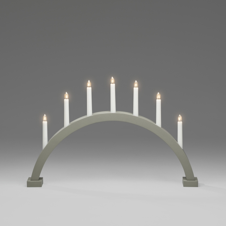 Konstsmide Elljusstake 7-arm båge 7 lj grå/grön 2272-965 Konstsmide ryhmässä KODINELEKTRONIIKKA / Valaistus / Jouluvalaistus @ TP E-commerce Nordic AB (D45936)
