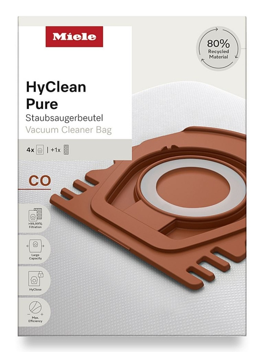Miele Dammsugarpåsar CO HyClean Pure Miele ryhmässä KOTI, TALOUS JA PUUTARHA / Siivoustuotteet / Imurit & Tarvikkeet / Tarvikkeet / Pölynimurin pussit @ TP E-commerce Nordic AB (D45973)