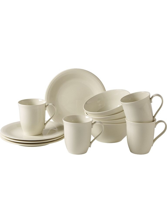 LIKE by Villeroy & Boch Group Frukostset Color Loop Natural 12-pack LIKE by Villero ryhmässä KOTI, TALOUS JA PUUTARHA / Keittiövälineet / Muut keittivälineet @ TP E-commerce Nordic AB (D45980)