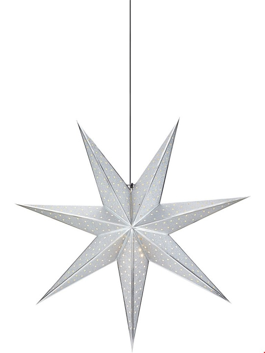 Markslöjd Julstjärna GLITTER 75 cm silver Markslöjd ryhmässä KODINELEKTRONIIKKA / Valaistus / Jouluvalaistus @ TP E-commerce Nordic AB (D45983)