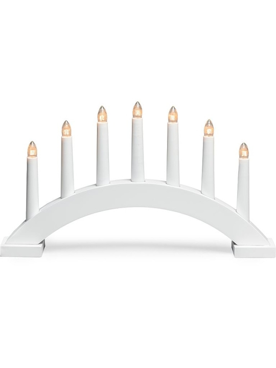 Konstsmide Elljusstake 7-arm 3972-210 7 ljus vit Konstsmide ryhmässä KODINELEKTRONIIKKA / Valaistus / Jouluvalaistus @ TP E-commerce Nordic AB (D46017)