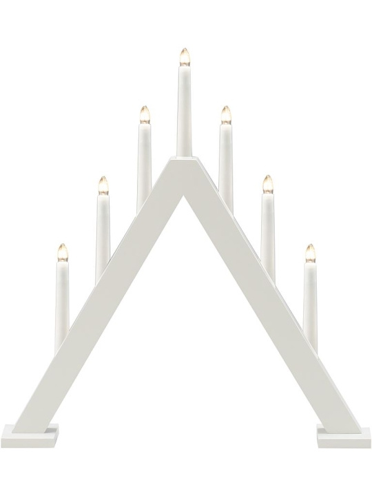 Konstsmide Elljusstake 7-arm 3931-205 7 ljus trä vit Konstsmide ryhmässä KODINELEKTRONIIKKA / Valaistus / Jouluvalaistus @ TP E-commerce Nordic AB (D46039)