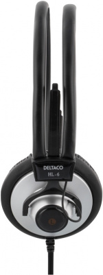 DELTACO kuulokkeet, äänensäätö, kaapeli 2,2m