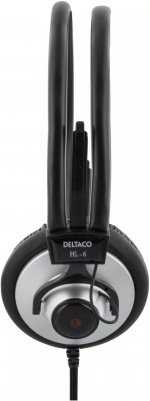 DELTACO kuulokkeet, äänensäätö, kaapeli 2,2m