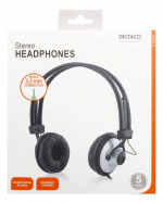 DELTACO kuulokkeet, äänensäätö, kaapeli 2,2m