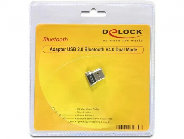 DeLOCK Bluetooth 4.0 sovitin, USB 2.0, 3 Mb/s, musta