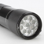 9 LED UV-taskulamppu, 405nm (musta)