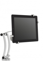 DELTACO, pad wall/table mount, arm, 45 tilt, 180 swivel, alumiininen