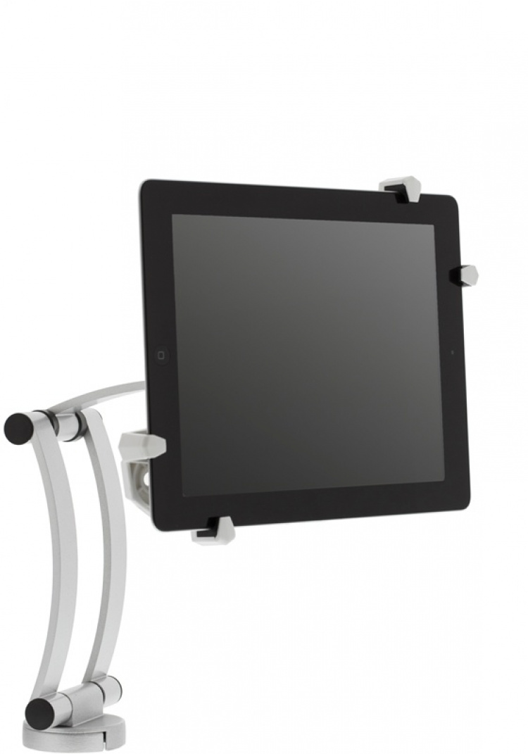 DELTACO, pad wall/table mount, arm, 45 tilt, 180 swivel, alumiininen