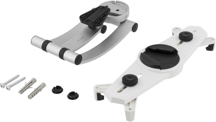 DELTACO, pad wall/table mount, arm, 45 tilt, 180 swivel, alumiininen