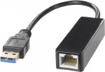 DELTACO USB 3.0 verkkosovitin, gigabit, 1xRJ45, musta
