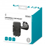 DELTACO puhelinteline autoon, sääd. kiinnike, imukuppi, musta DELTACO puhelinteline autoon, sääd. kiinnike, imukuppi, musta