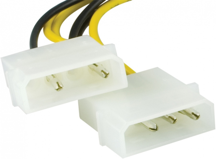 Adapterikaapeli 2x4-pin - 6-pin PCI Express, 25cm