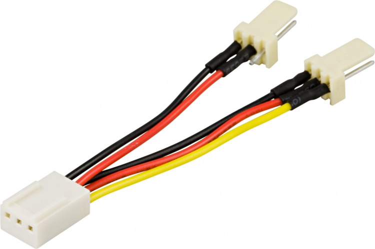 DELTACO virtahaaroitin 3-pin tuulettimille DELTACO virtahaaroitin 3-pin tuulettimille