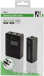 DELTACO kaapelintestaaja RJ45/RJ12 & BNC, 2 osainen, musta