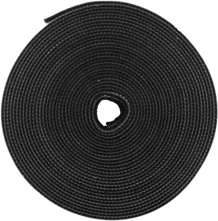 DELTACO Tarranauha, 10mm leveys, 5m rulla, musta