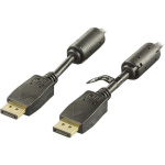 DELTACO DisplayPort-näyttökaapeli, Ultra HD 60Hz, 5m, musta