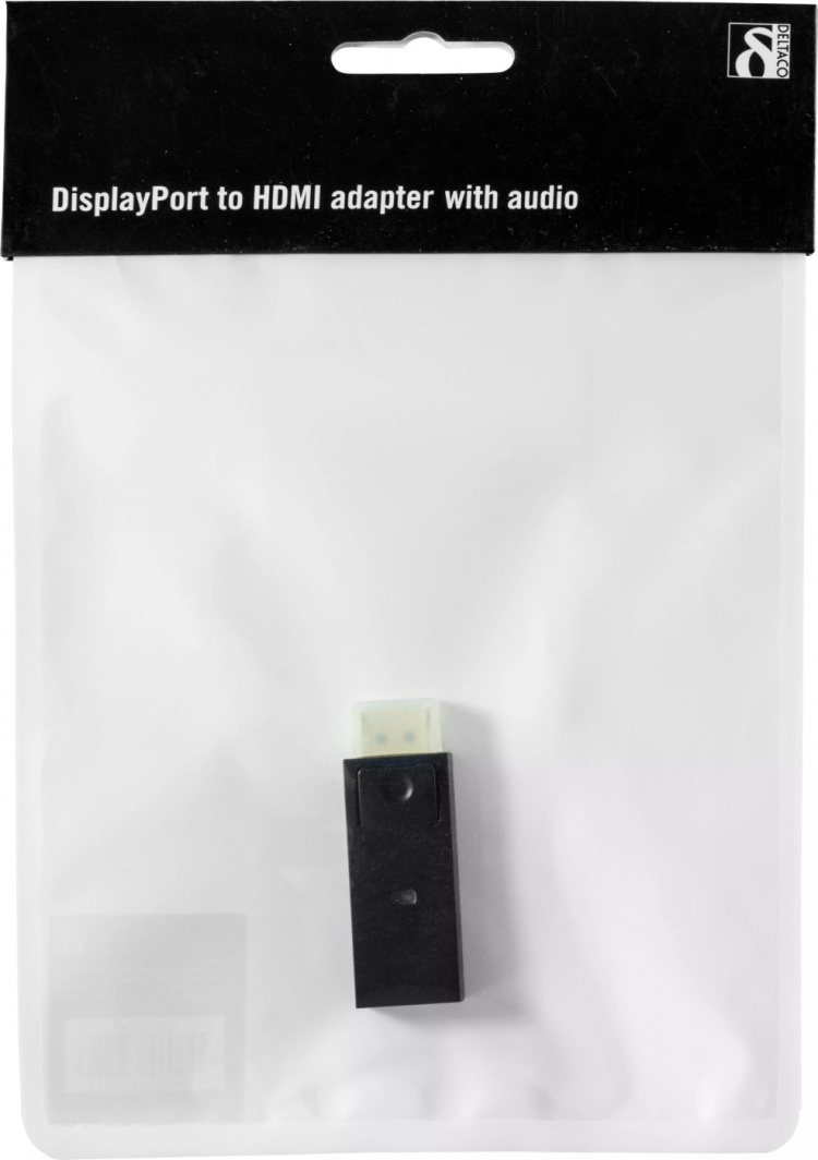 DELTACO DisplayPort - HDMI-sovitin, äänen siirto, Full HD 60Hz DELTACO DisplayPort - HDMI-sovitin, äänen siirto, Full HD 60Hz
