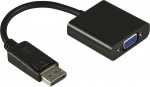 DELTACO DisplayPort - VGA-sovitin, Full HD 60Hz, musta, 0,2m DELTACO DisplayPort - VGA-sovitin, Full HD 60Hz, musta, 0,2m