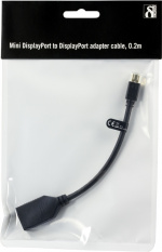 DELTACO Mini DisplayPort - DisplayPort, Ultra HD 60Hz, 0,2m