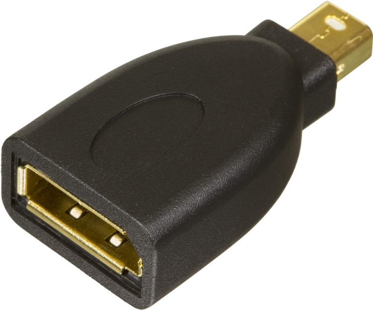 DELTACO Mini DisplayPort ha to DisplayPort ho, musta (MDP-DP) DELTACO Mini DisplayPort ha to DisplayPort ho, musta (MDP-DP)