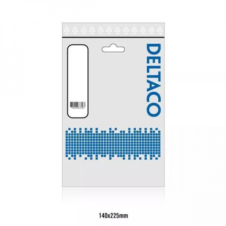 DELTACO laitekaapeli, PC & seinä, suora CEE 7/7-suora IEC C13, 1m,va