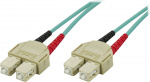 DELTACO kuitukaapeli, SC - SC, 50/125, OM3, duplex, multimode, 15m