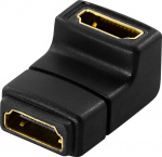 DeLOCK HDMI-adapteri, 19-pin n-n, kulma, kullatut liitokset