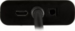 DELTACO HDMI - VGA-sovitin, 19-pin uros - 15-pin+3,5mm, 0,2m, musta