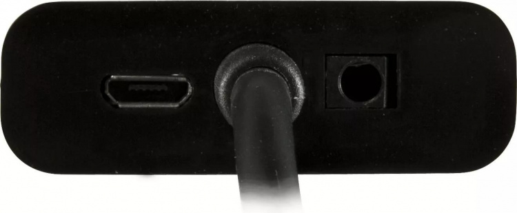 DELTACO HDMI - VGA-sovitin, 19-pin uros - 15-pin+3,5mm, 0,2m, musta
