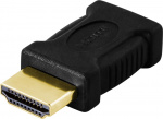 DELTACO HDMI-sovitin, mini HDMI n - HDMI u, 19-pin