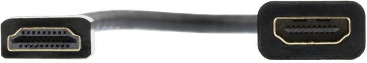 DELTACO ohut HDMI-kaapeli, 19-pin ur-19-pin na, 10cm, musta