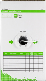 UTP Cat.5e asennuskaapeli, yksilankainen, 305m, valkoinen UTP Cat.5e asennuskaapeli, yksilankainen, 305m, valkoinen