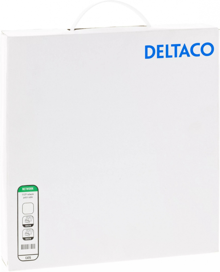 DELTACO F/UTP Cat6 laitekaapeli, LSZH, 50m, harmaa
