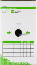 DELTACO U/UTP asennuskaapeli, Cat6, 305m laatikko, harmaa